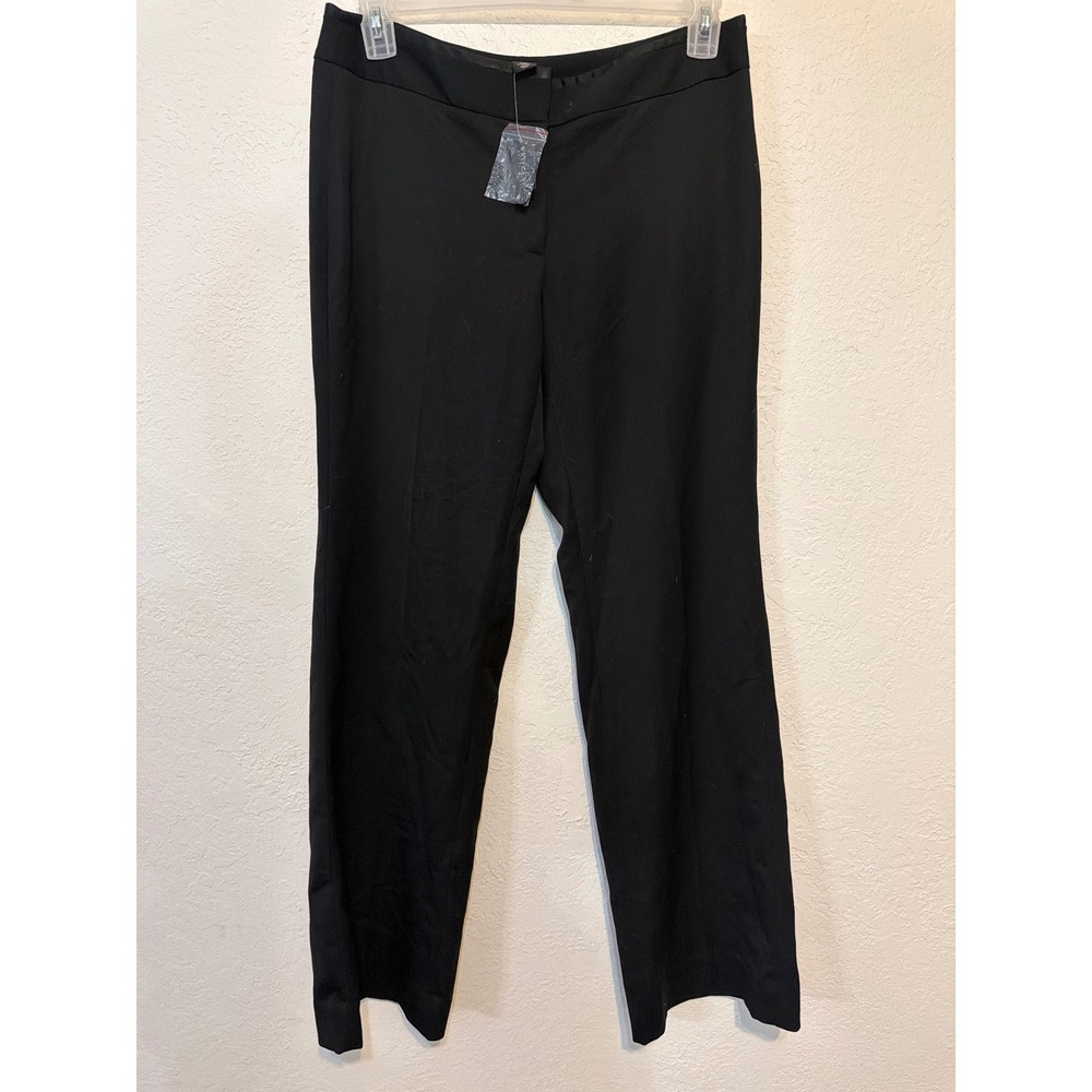 White House Black Market Legacy Modern Boot Black Tuxedo Pants 10R 570093313